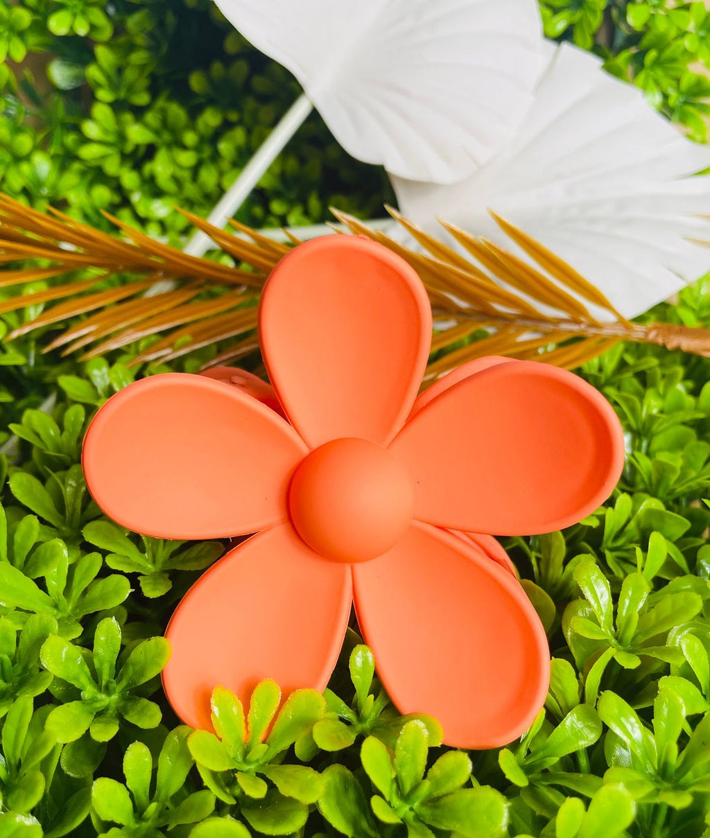 Orange Flower Clip