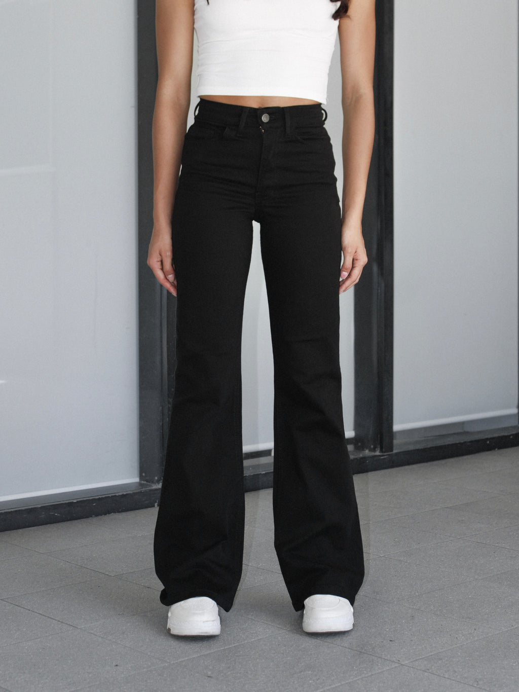 Black Flare Leg Jeans