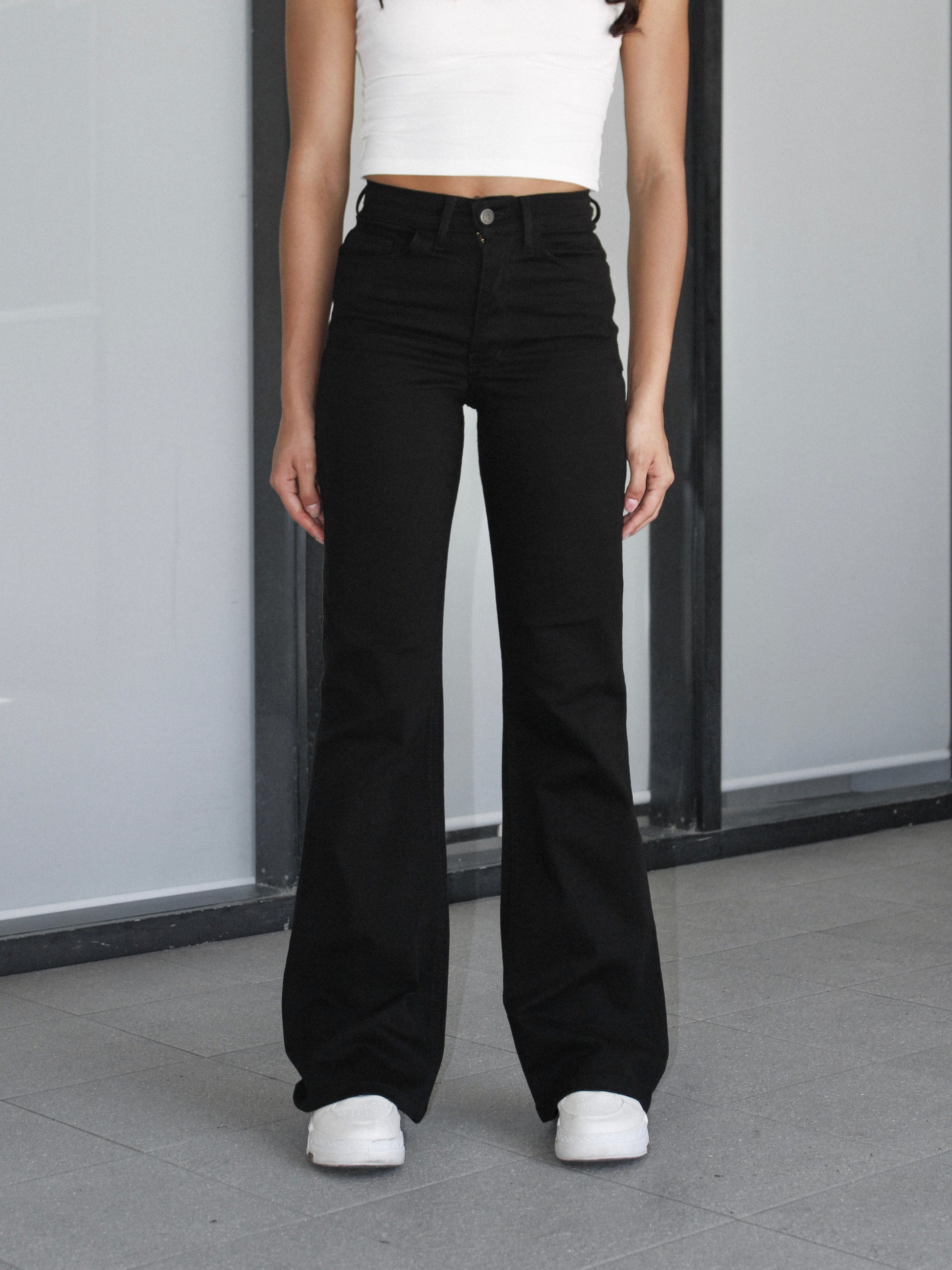 Black Flare Leg Jeans