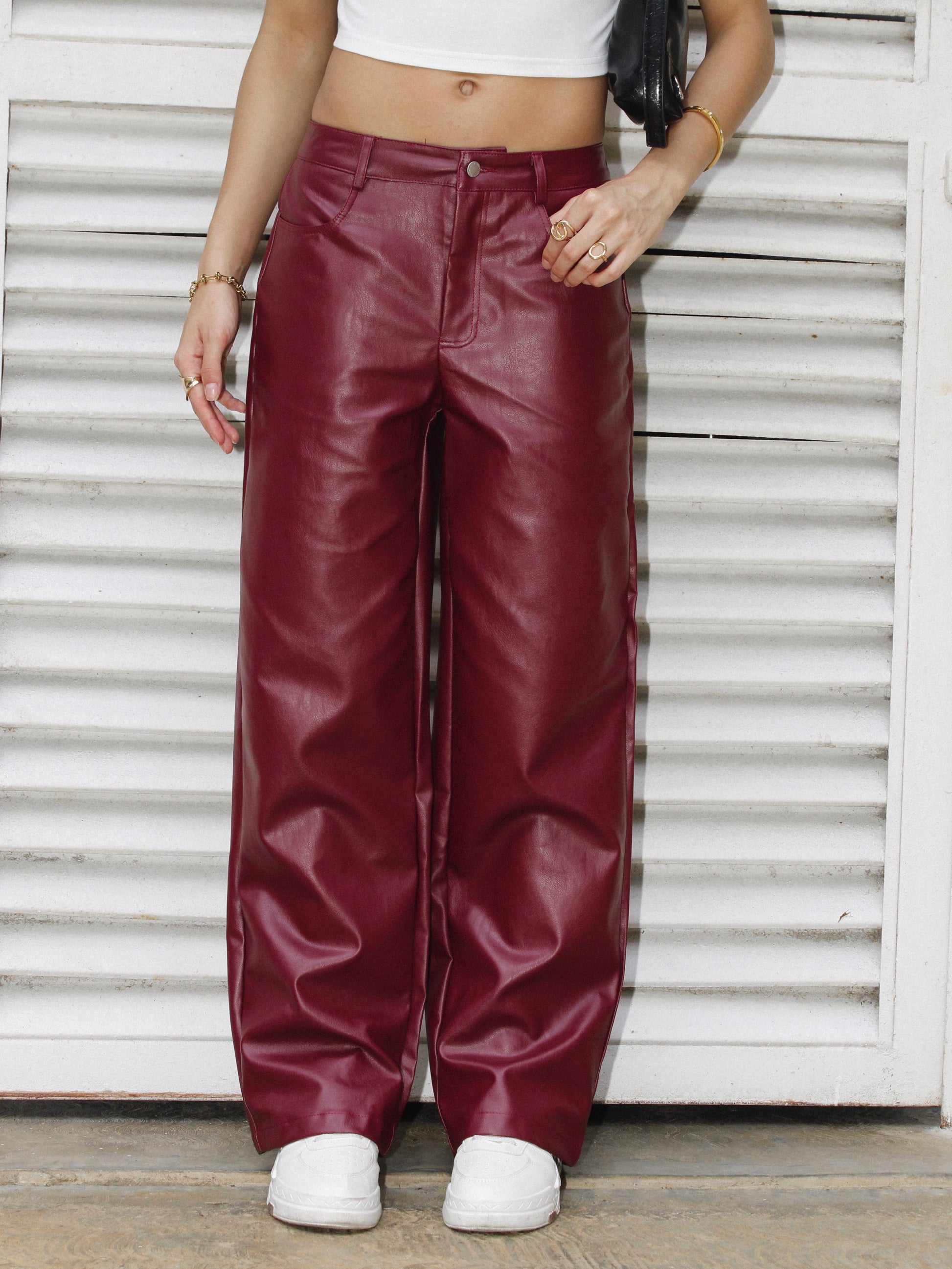 Red Leather Pant Cod.P40