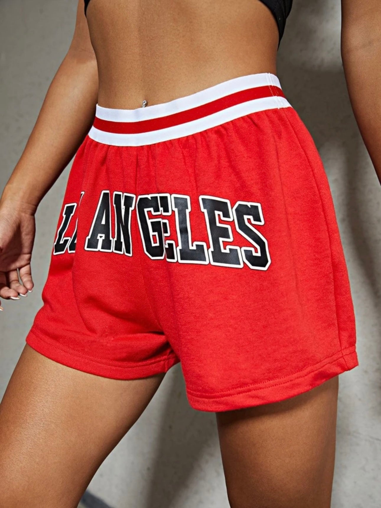 Red Graphic Shorts