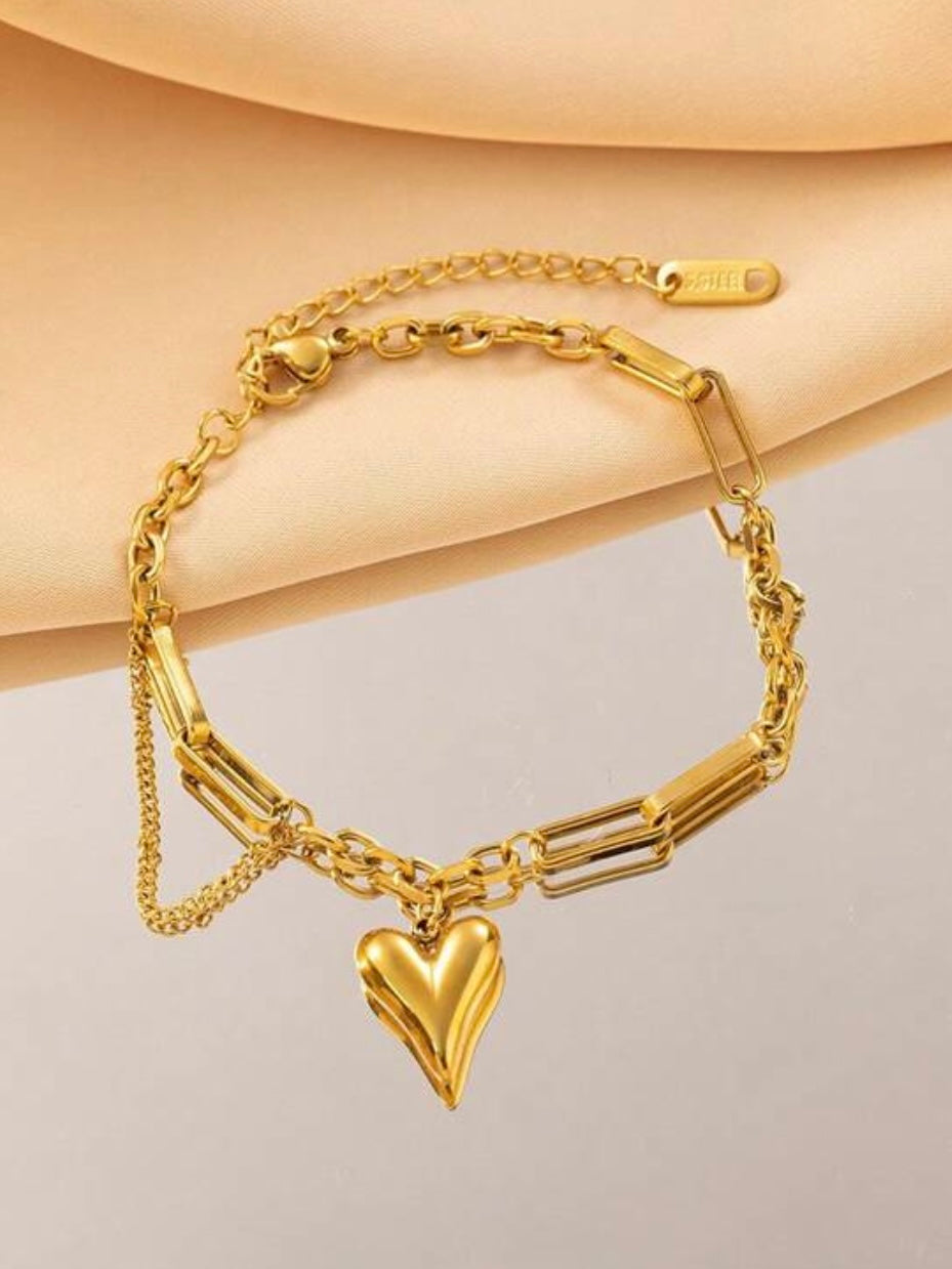 Pulsera con Charm de Corazon