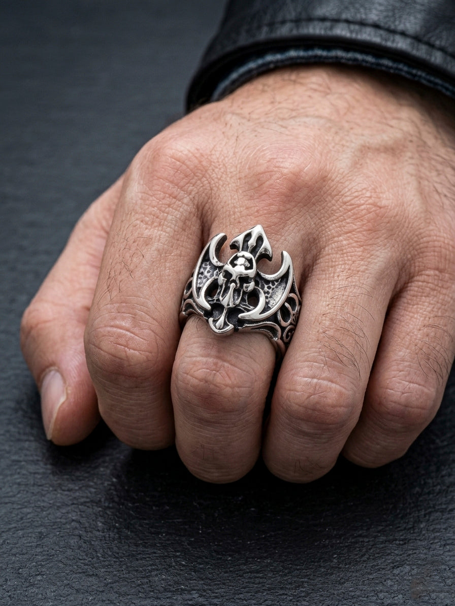 Anillo Skull Wing