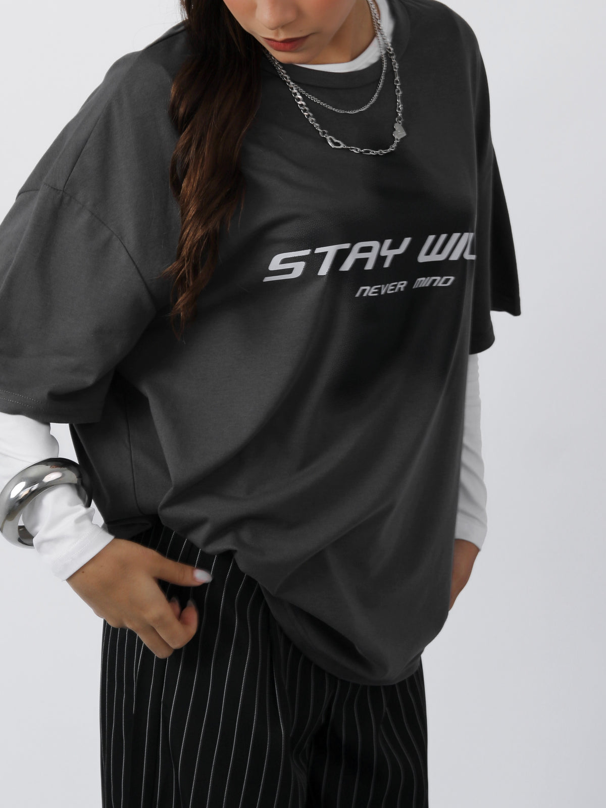 Gray Oversize Tee COD.OV15