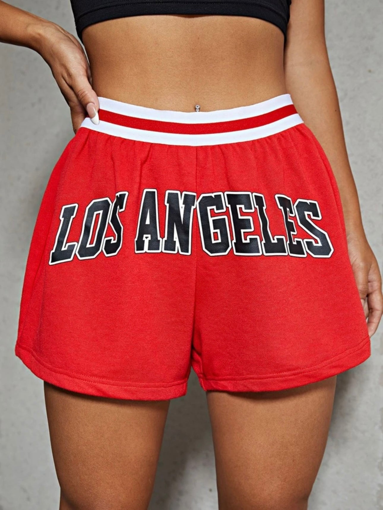 Red Graphic Shorts