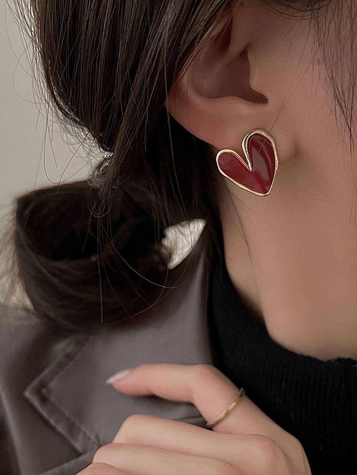 Red Heart Earrings