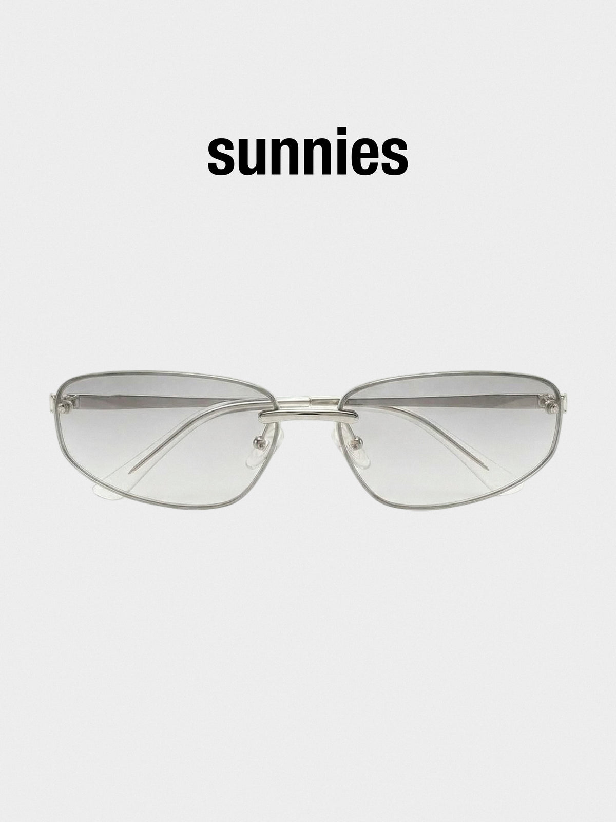 Silver Rimless Sunglasses