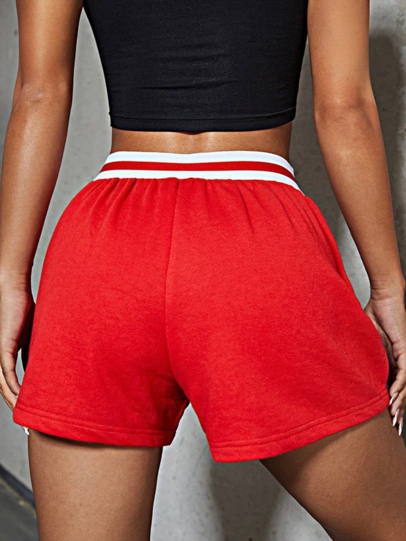 Red Graphic Shorts
