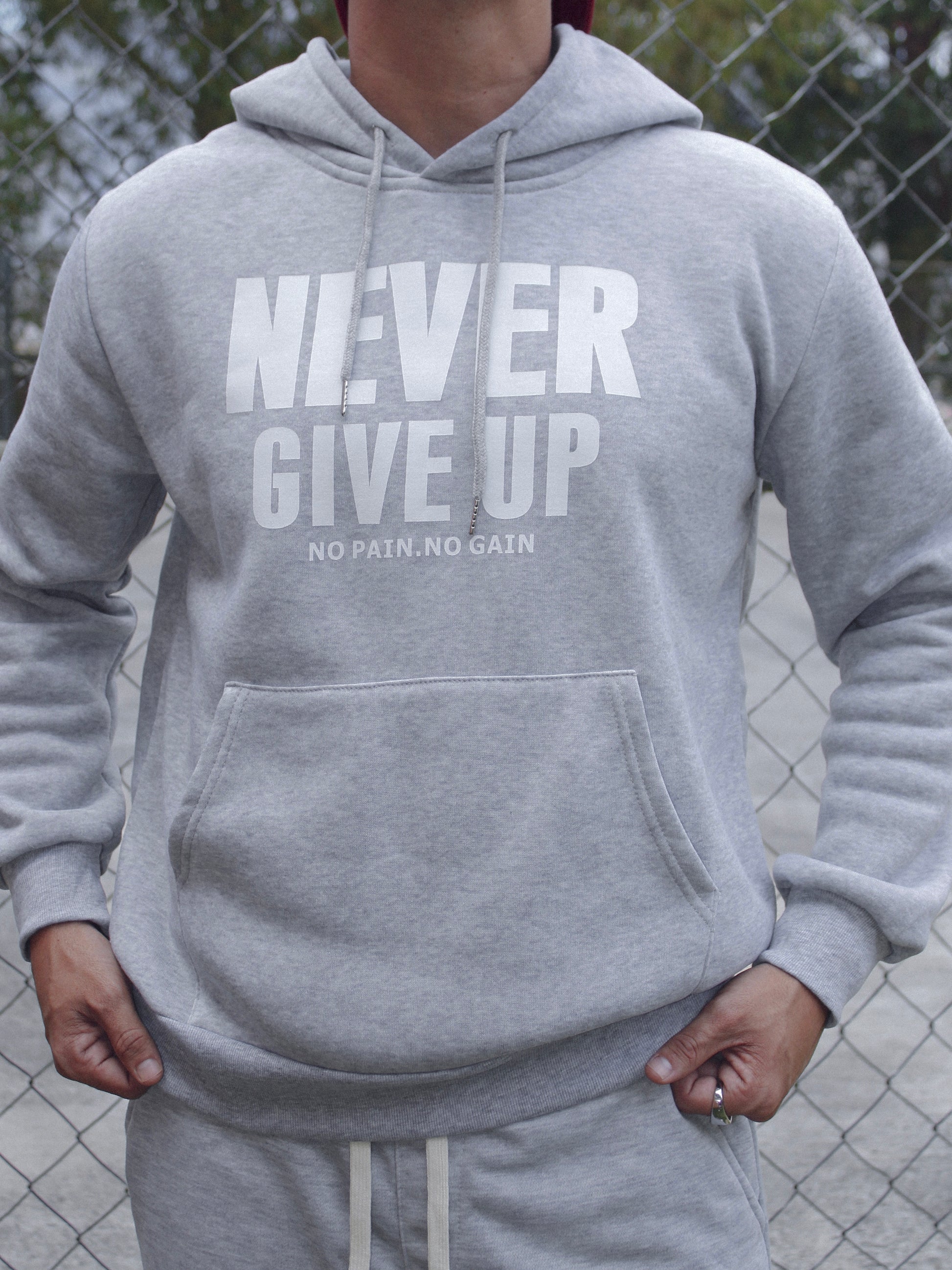 Gray Graphic Hoodie