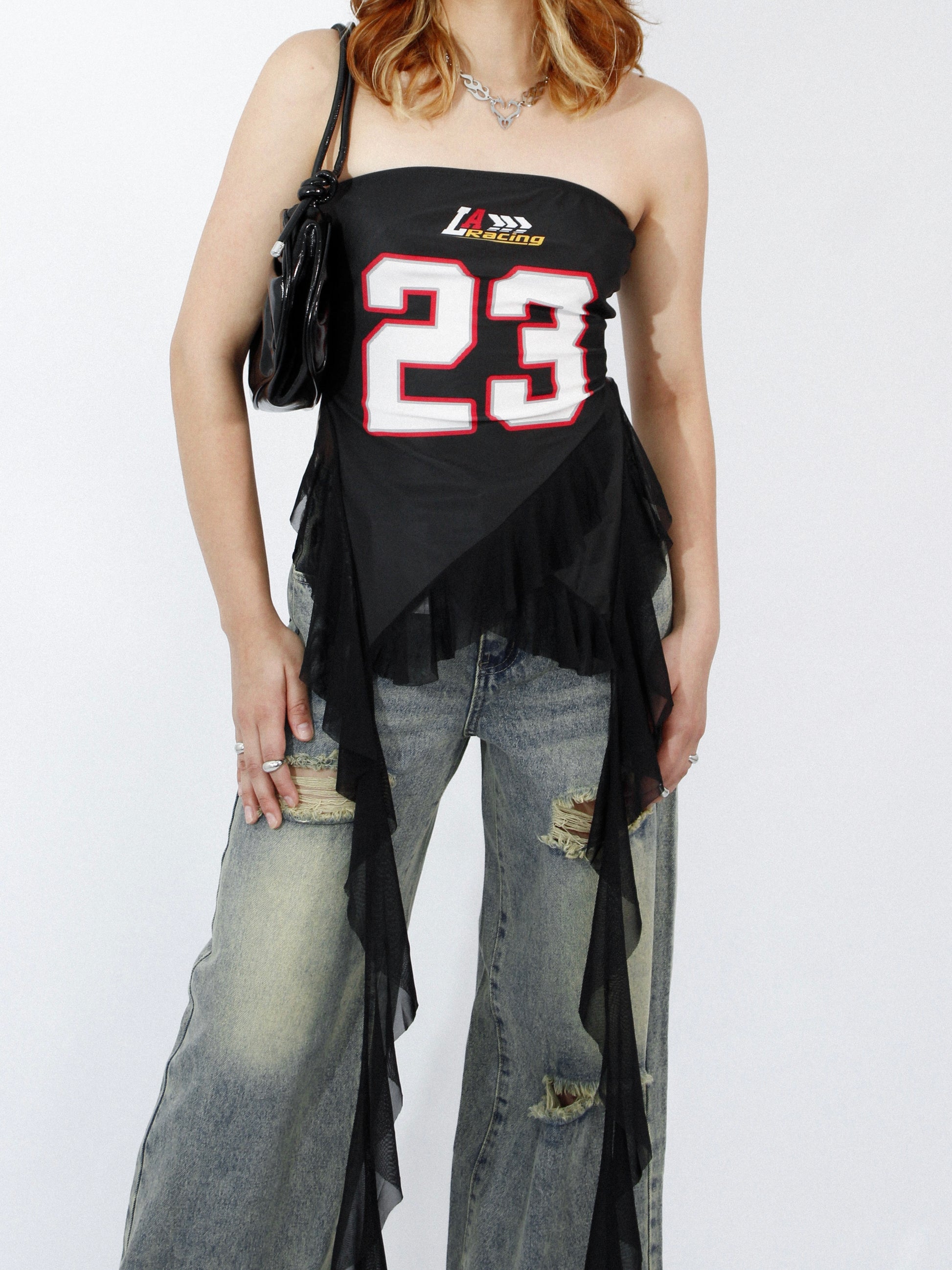 Black Graphic Top