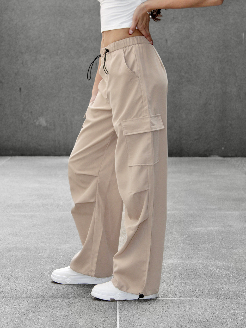 Beige Cargo Pants