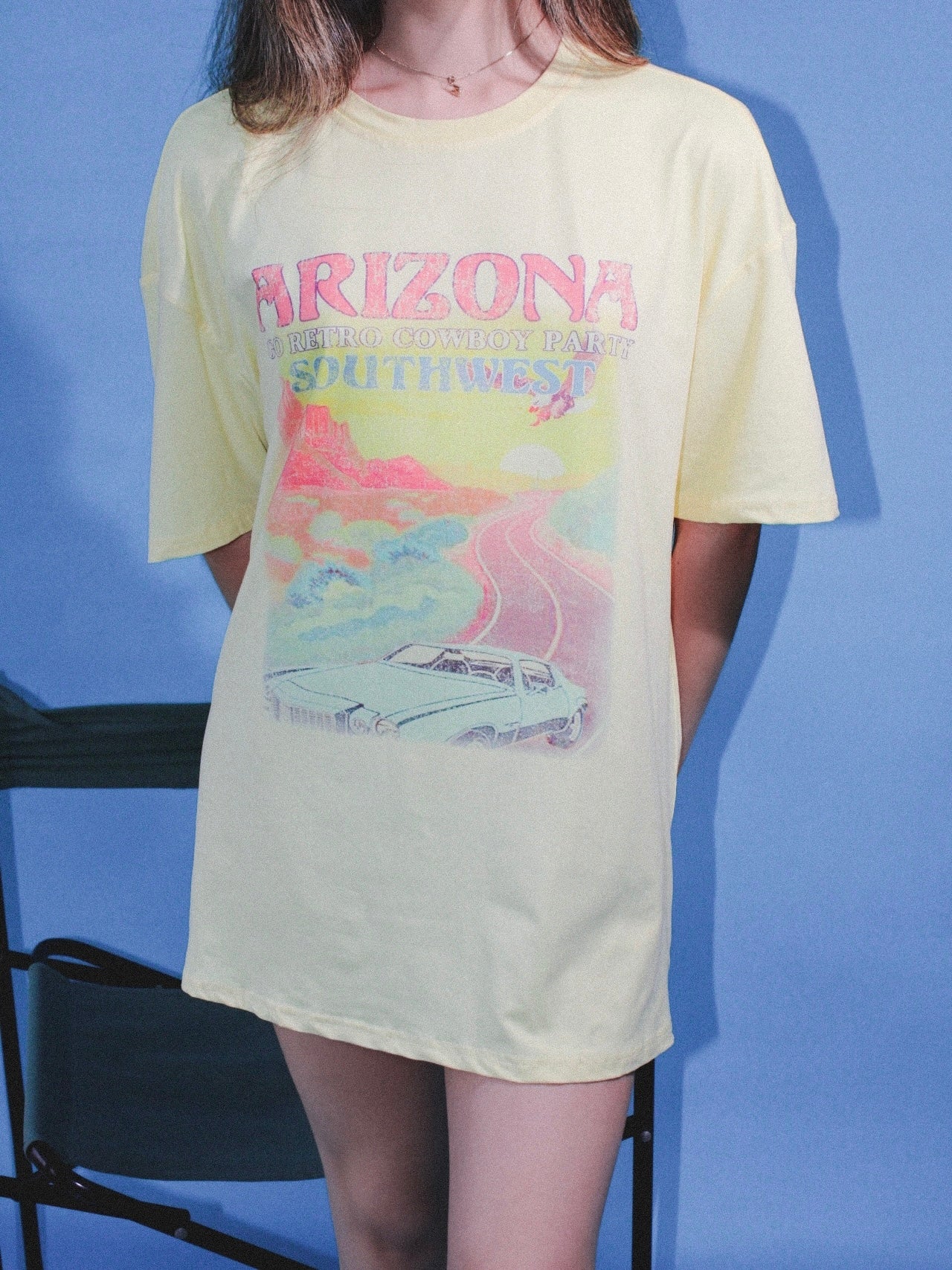 Yellow Graphic Oversized Tee