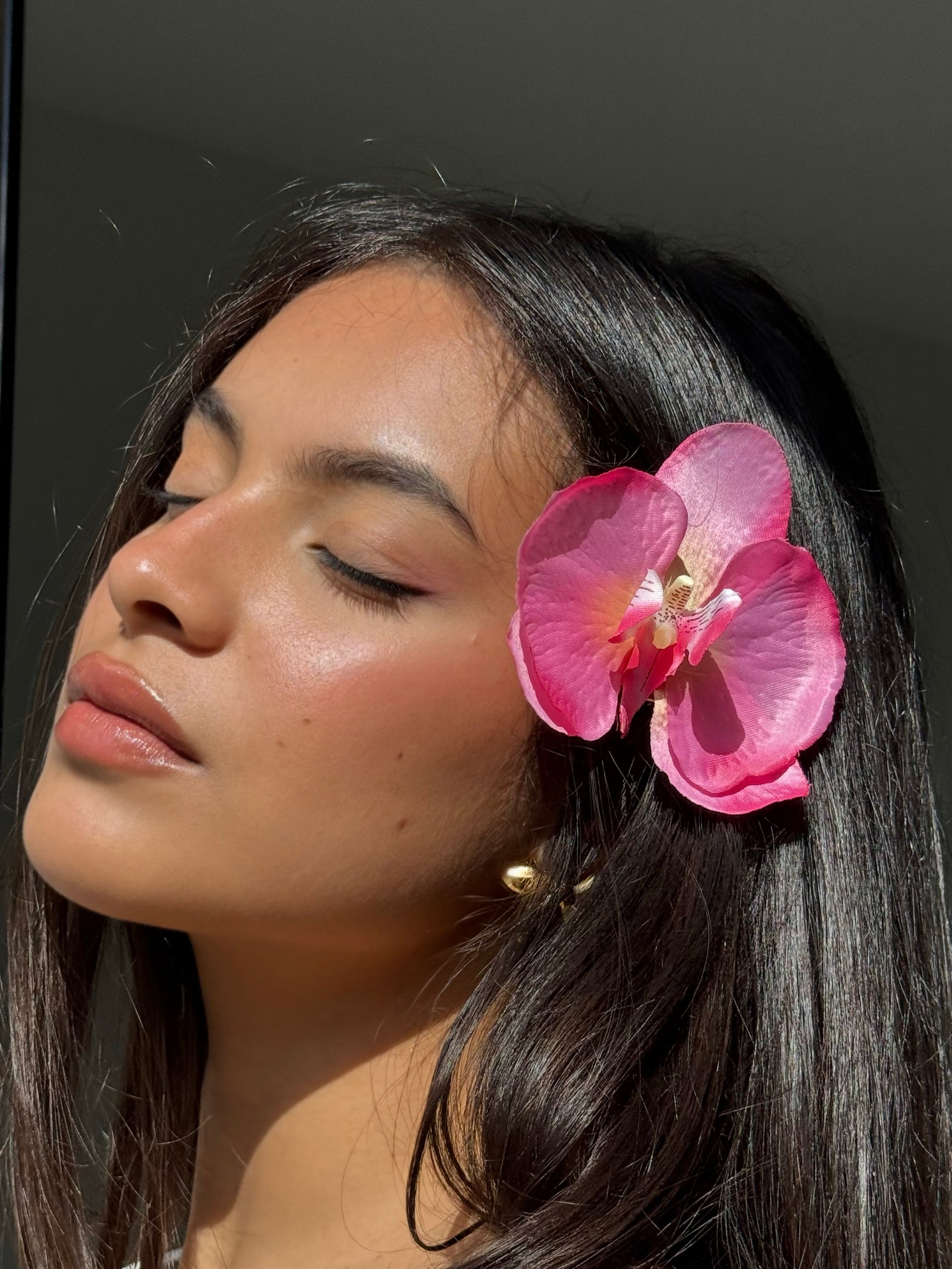 Pink Flower Clip
