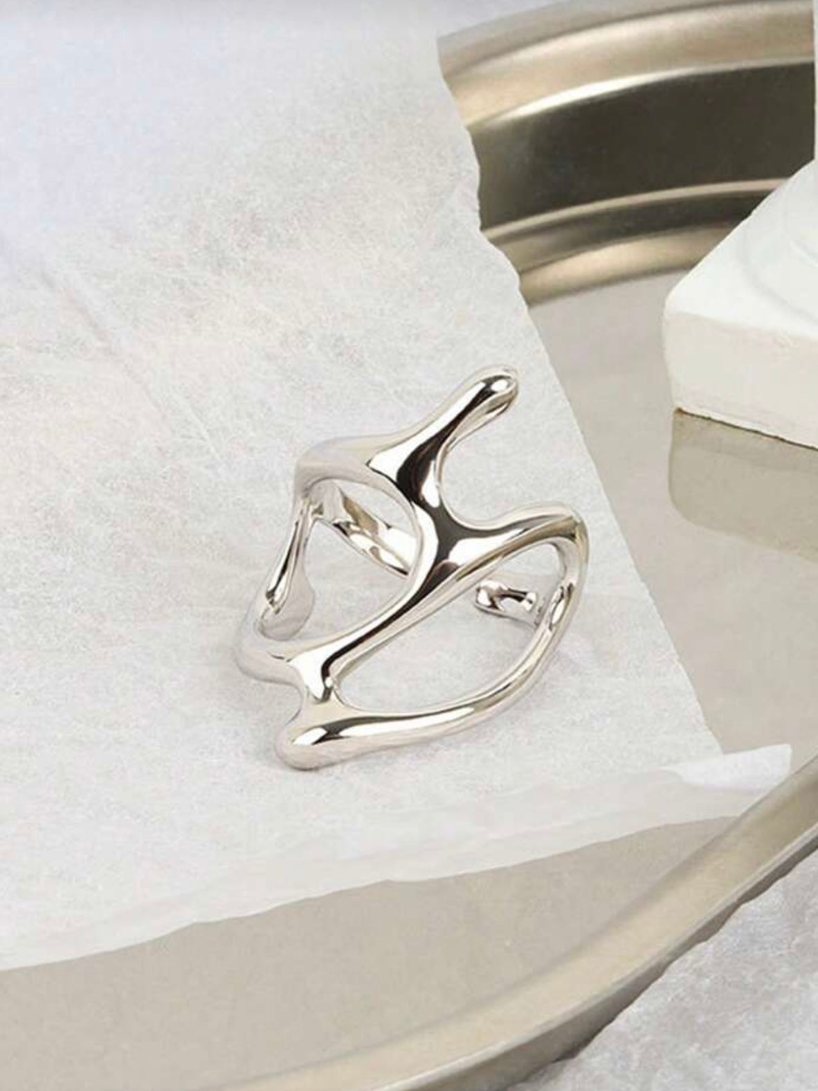 Chuncky Silver Statement Ring
