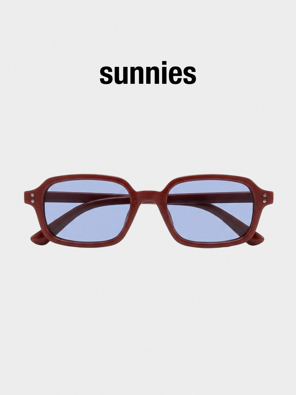 Burgundy Square Sunglasses