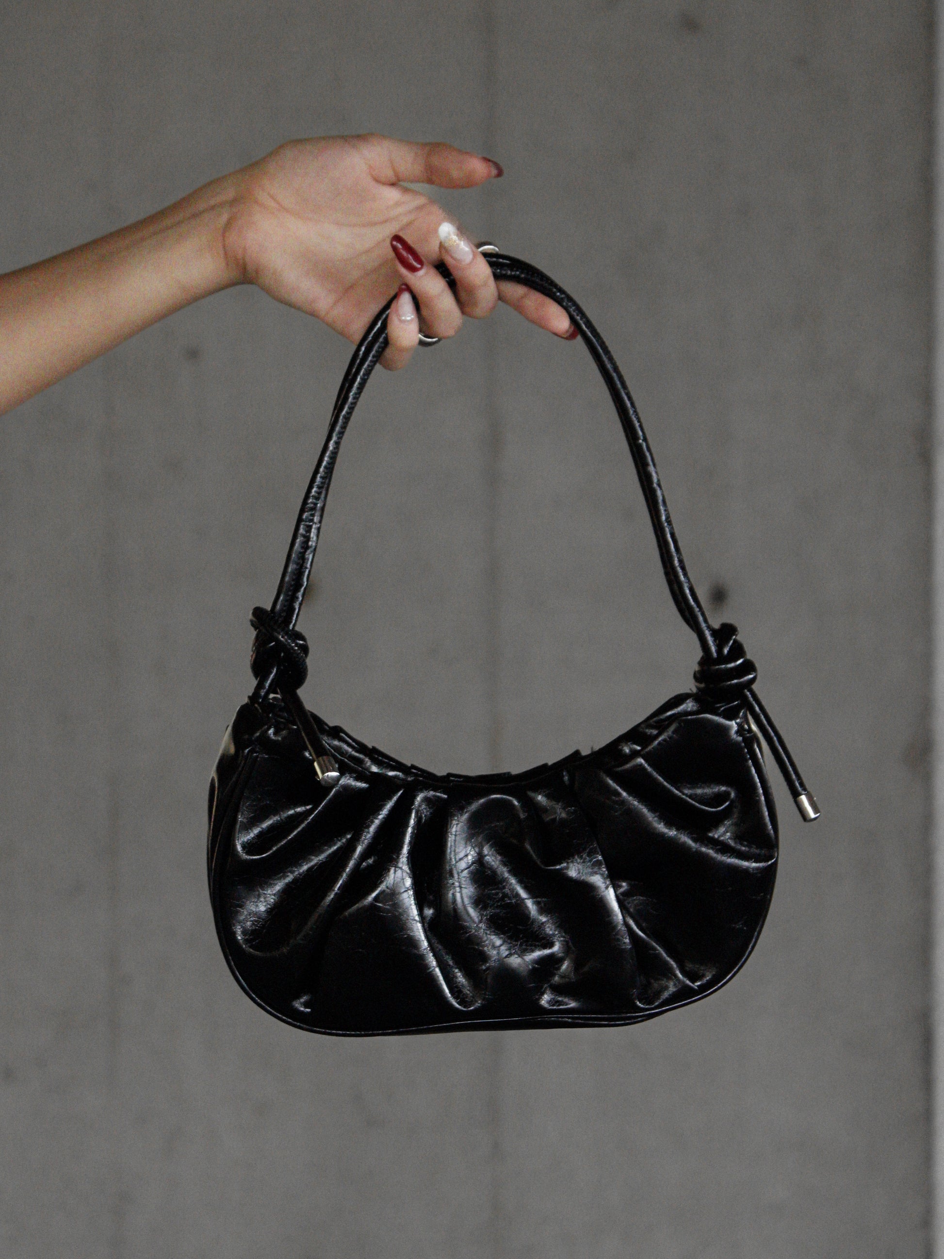 Black Baguette Bag