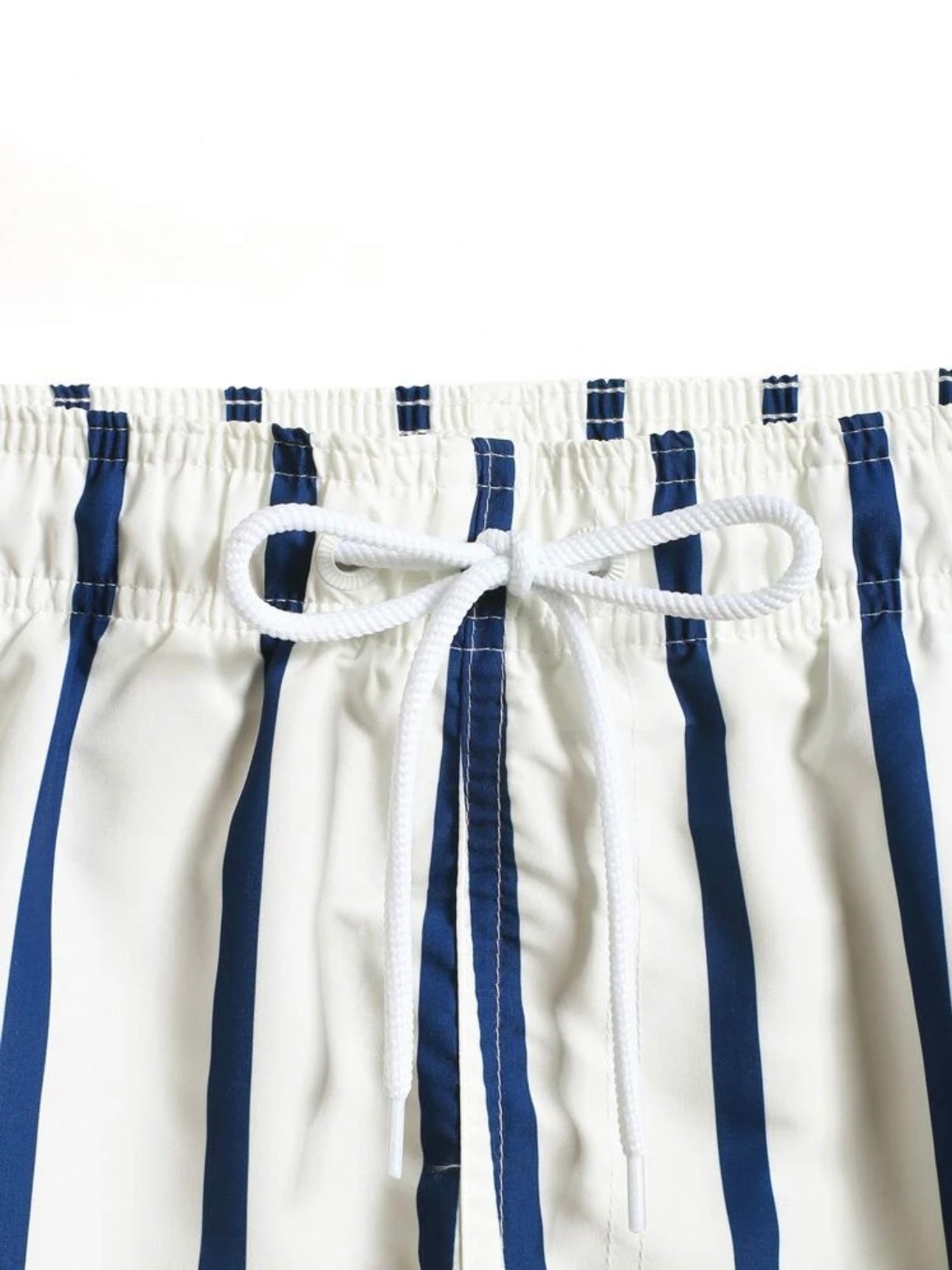 White Striped Shorts