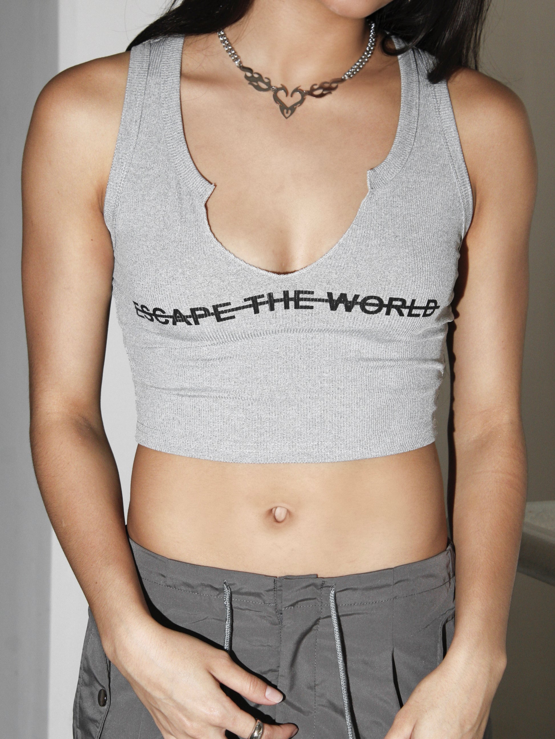 Gray Tank Top Cod. T77