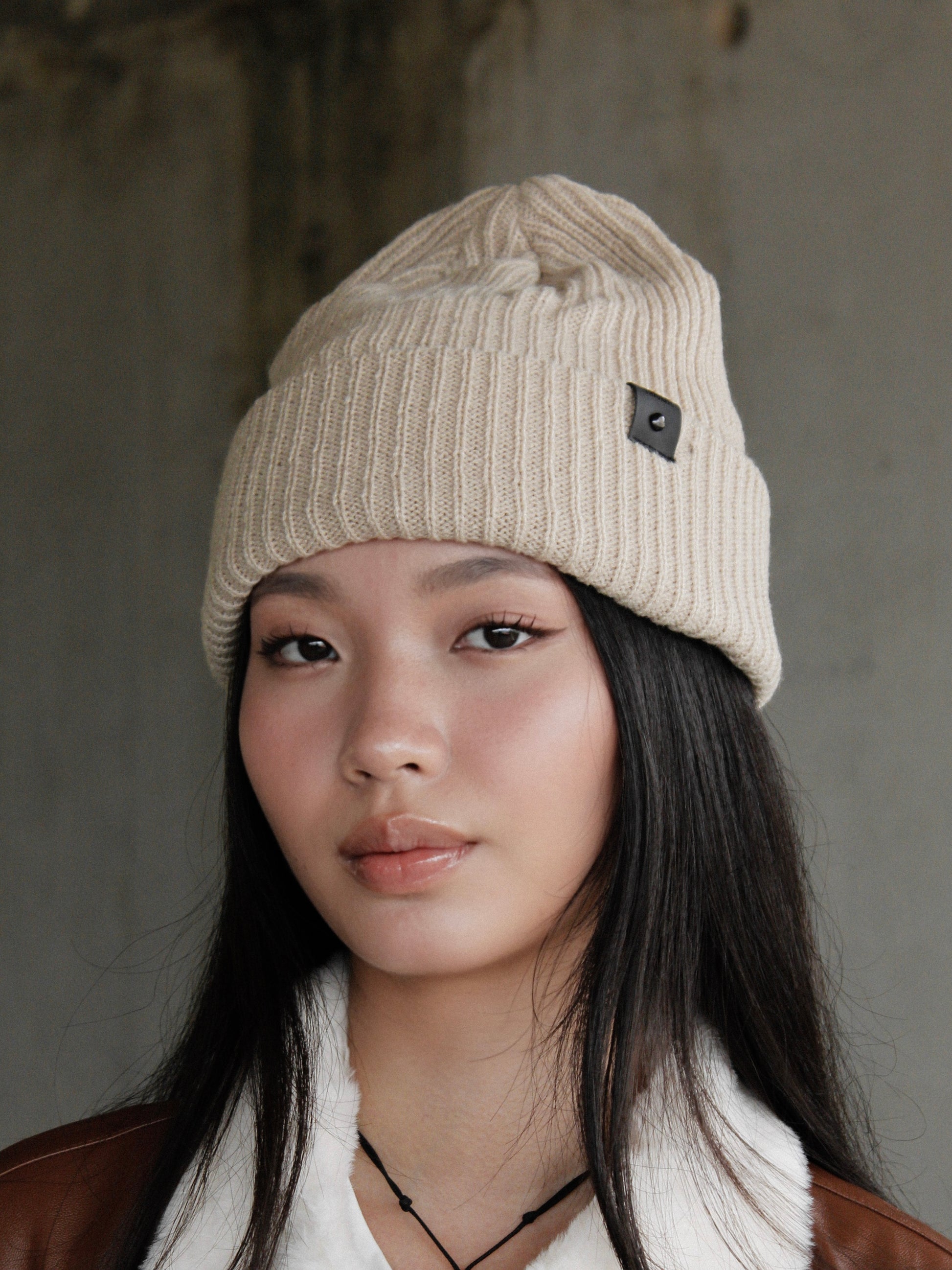 Beige Beanie
