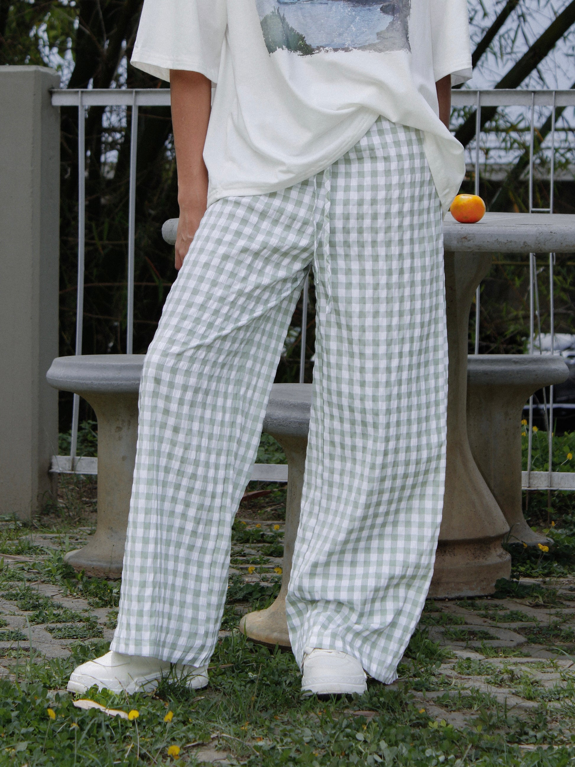 Green Plaid Pants