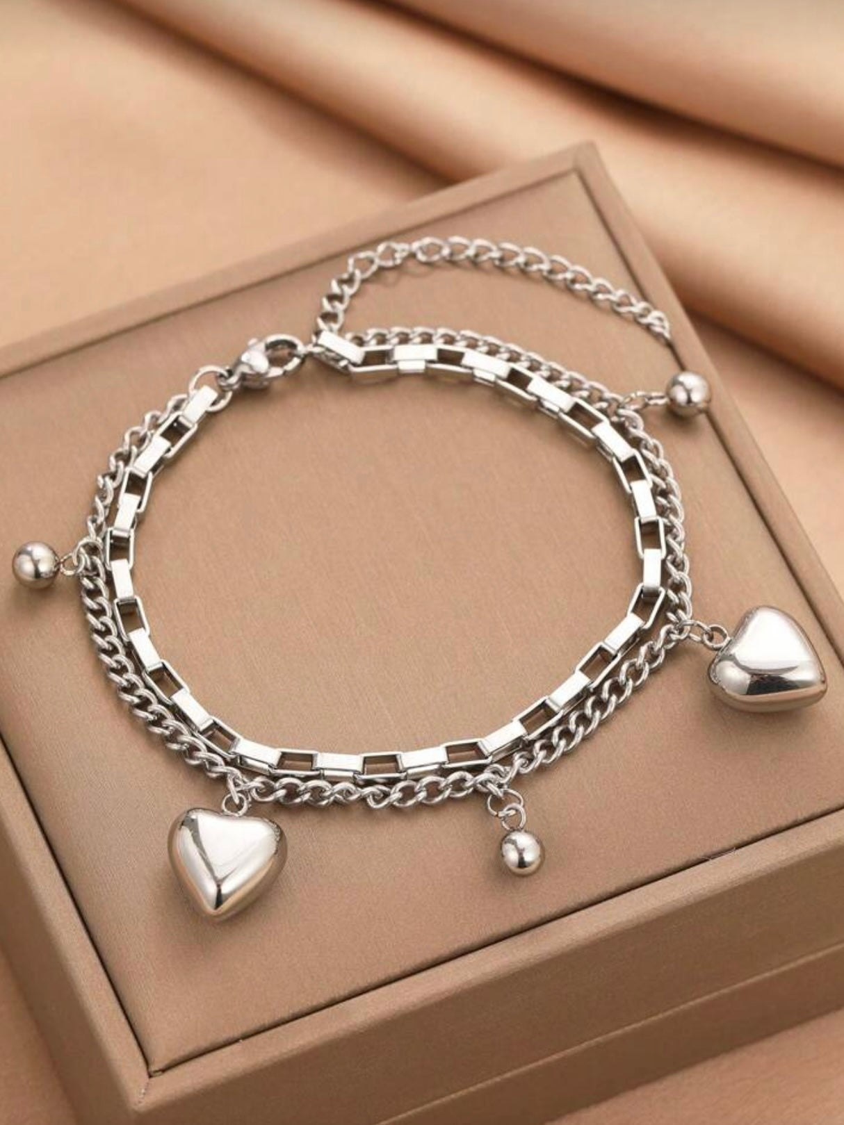 Heart Charms Bracelet