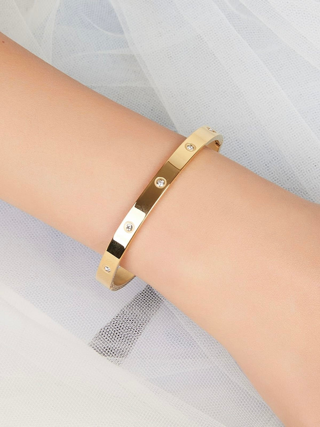 Gold Crystal Bangle