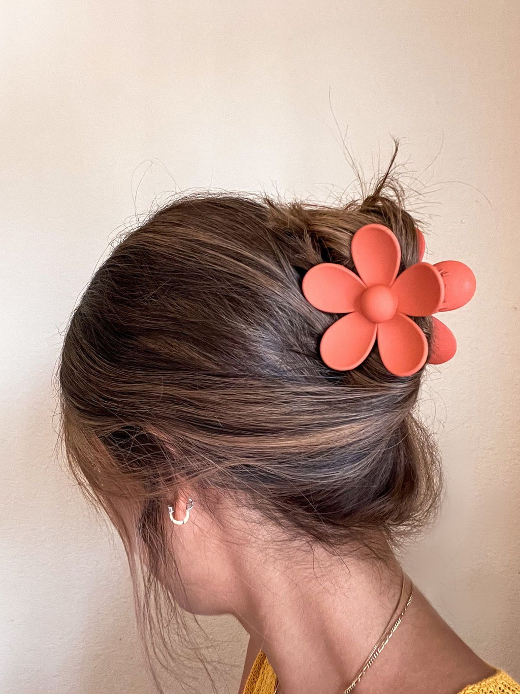 Orange Flower Clip