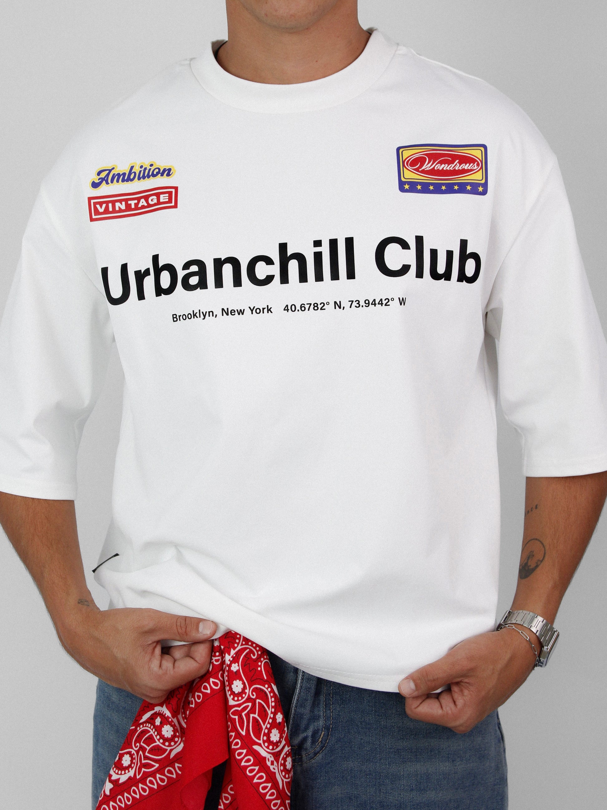 White Graphic Boxy Fit COD.OV27