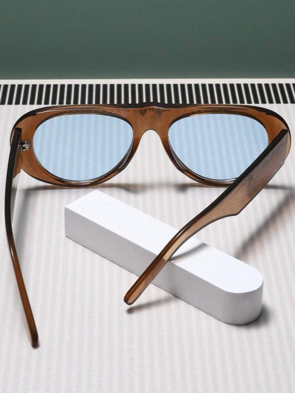 Blue Brown Sunglasses