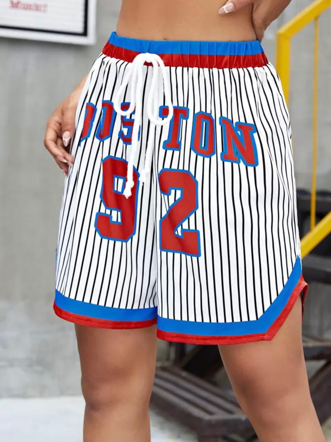 White Graphic Shorts