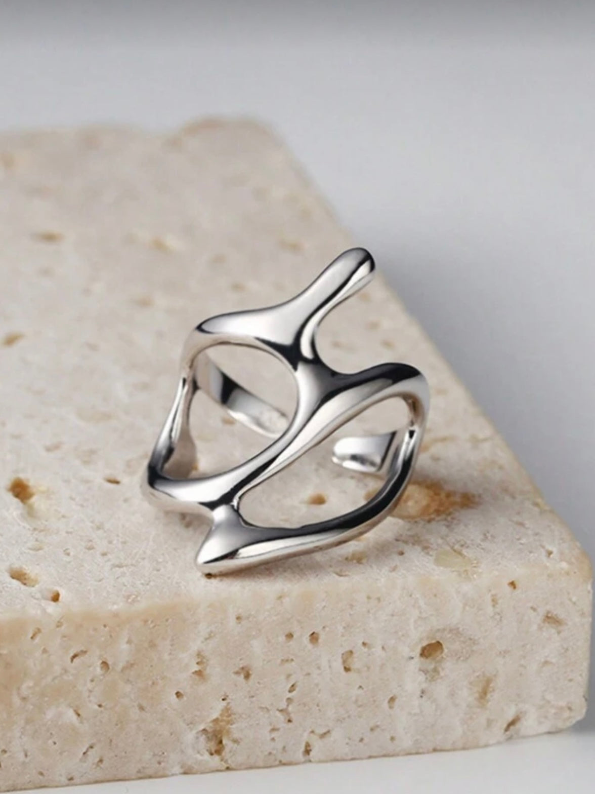 Chuncky Silver Statement Ring
