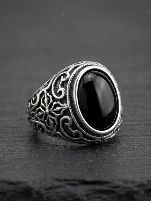 Anillo Black Onyx Oval