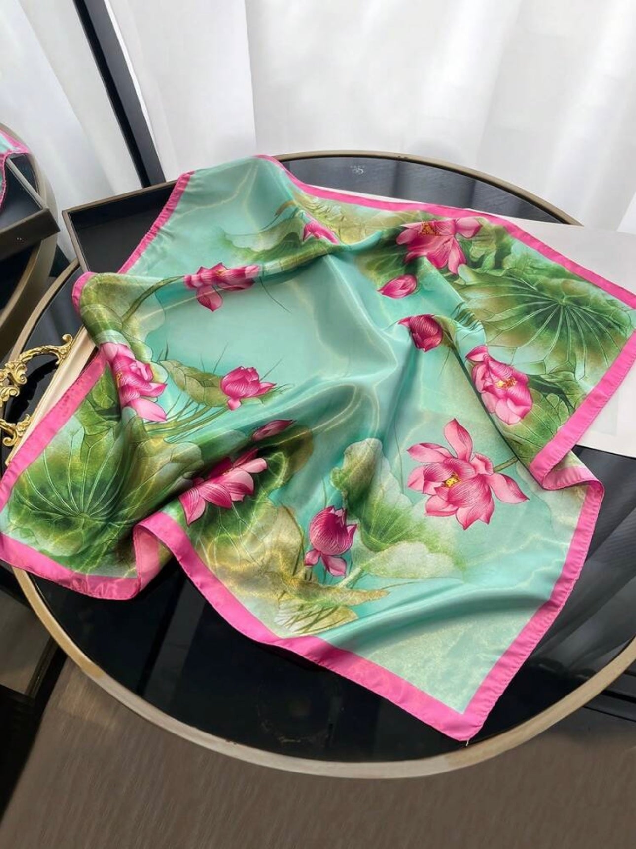 Green and Pink Scarf