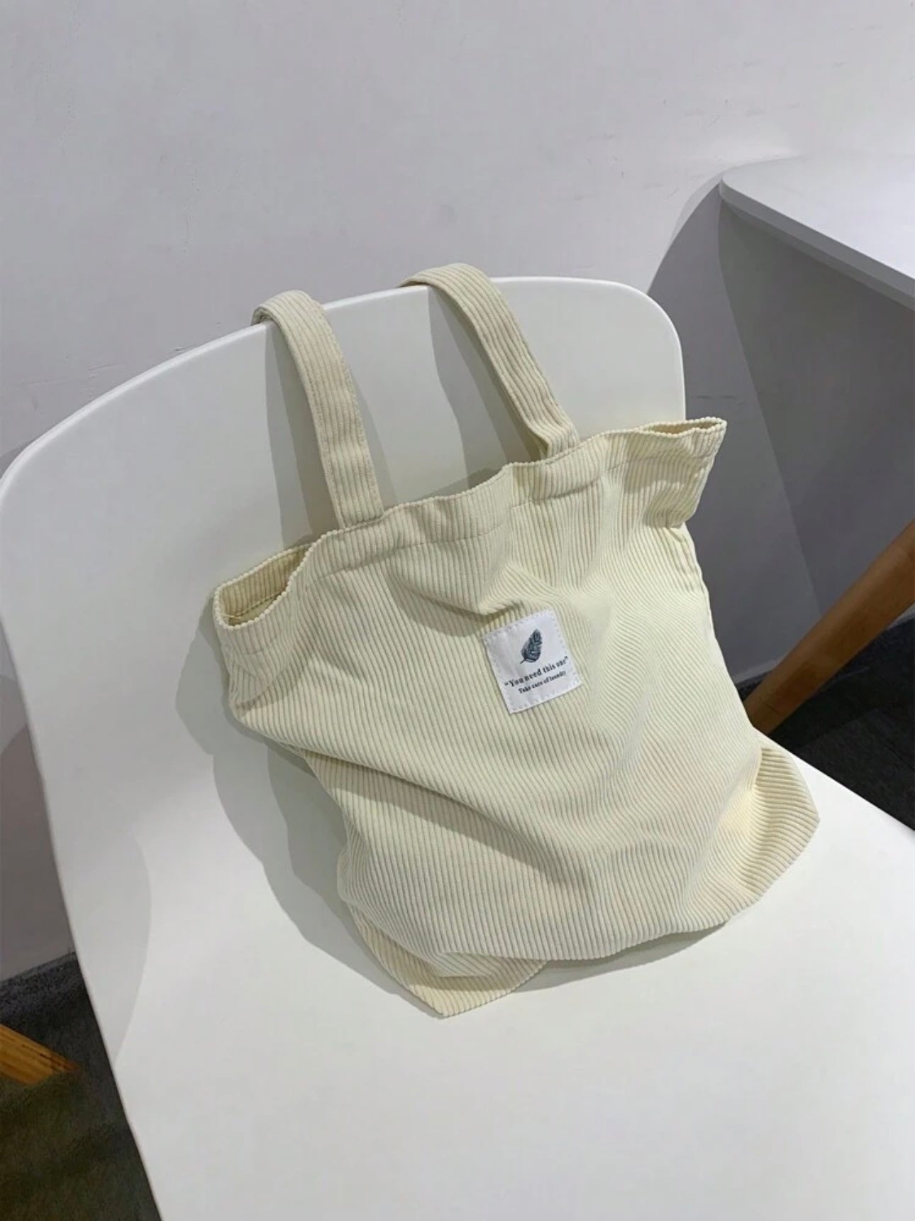 Beige Tote Bag