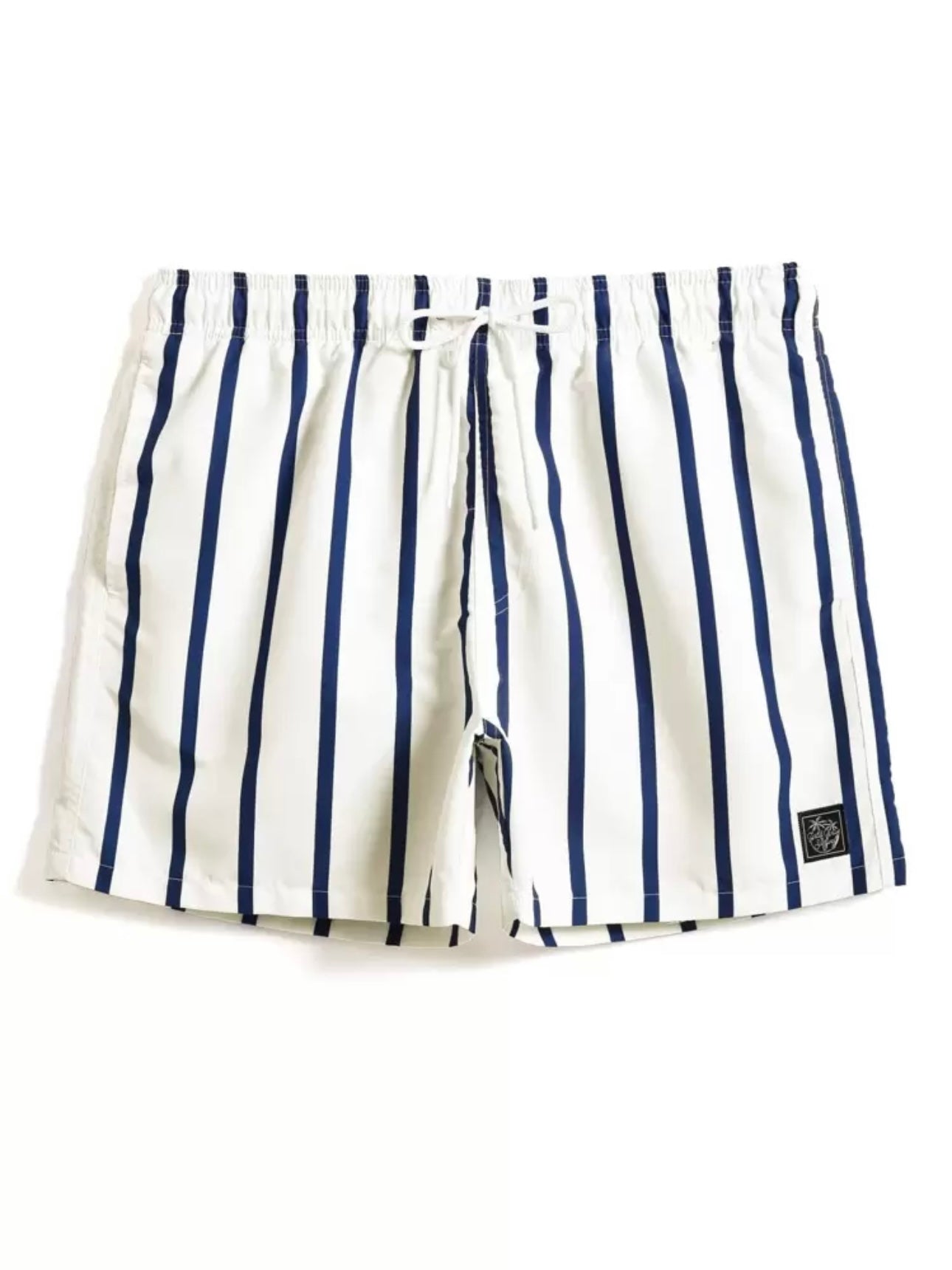 White Striped Shorts