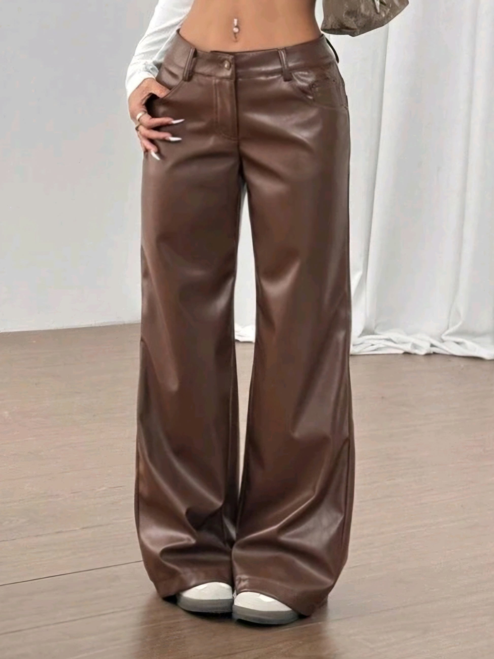 Brown Leather Pant