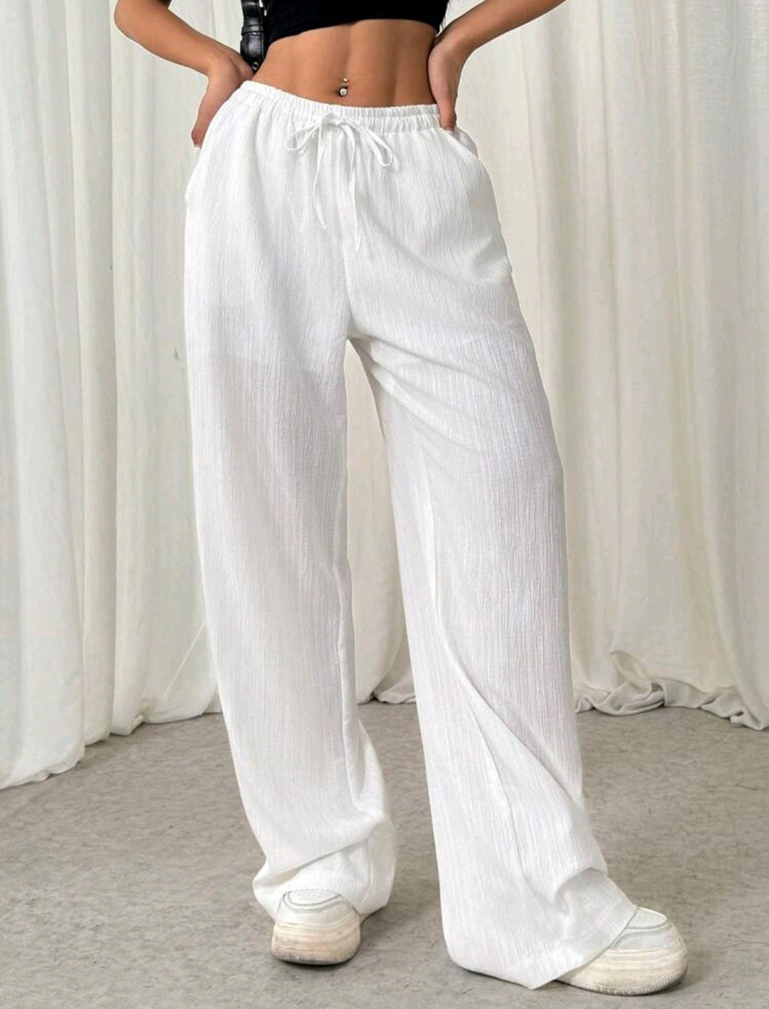 White Casual Pant