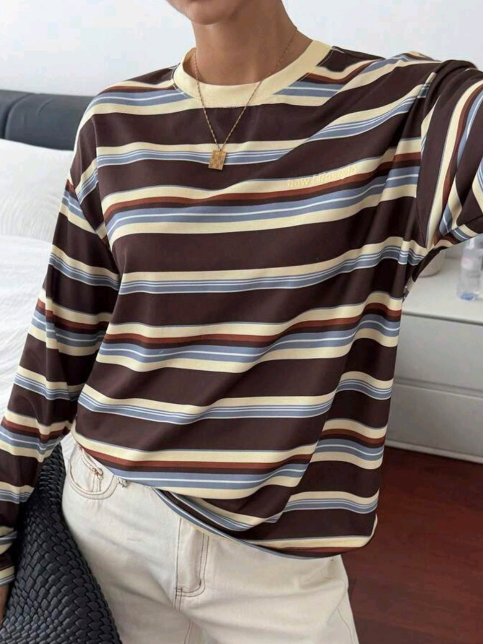Long Sleeve Striped Sweatshirt Cod.OV32