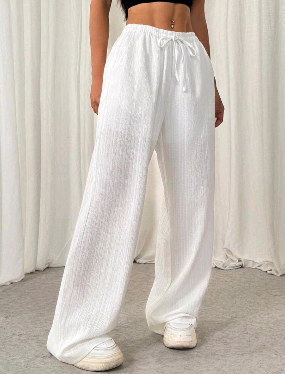 White Casual Pant