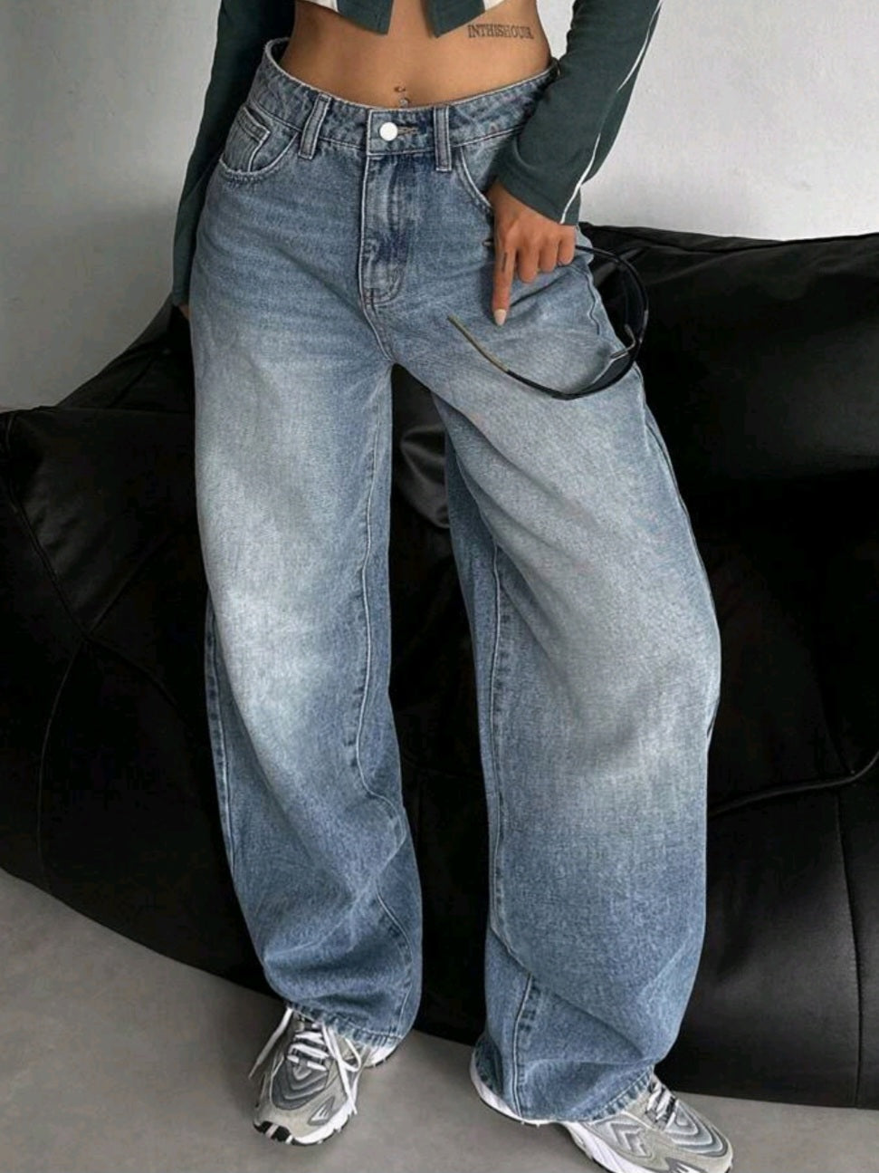 Dirty Wideleg Jeans