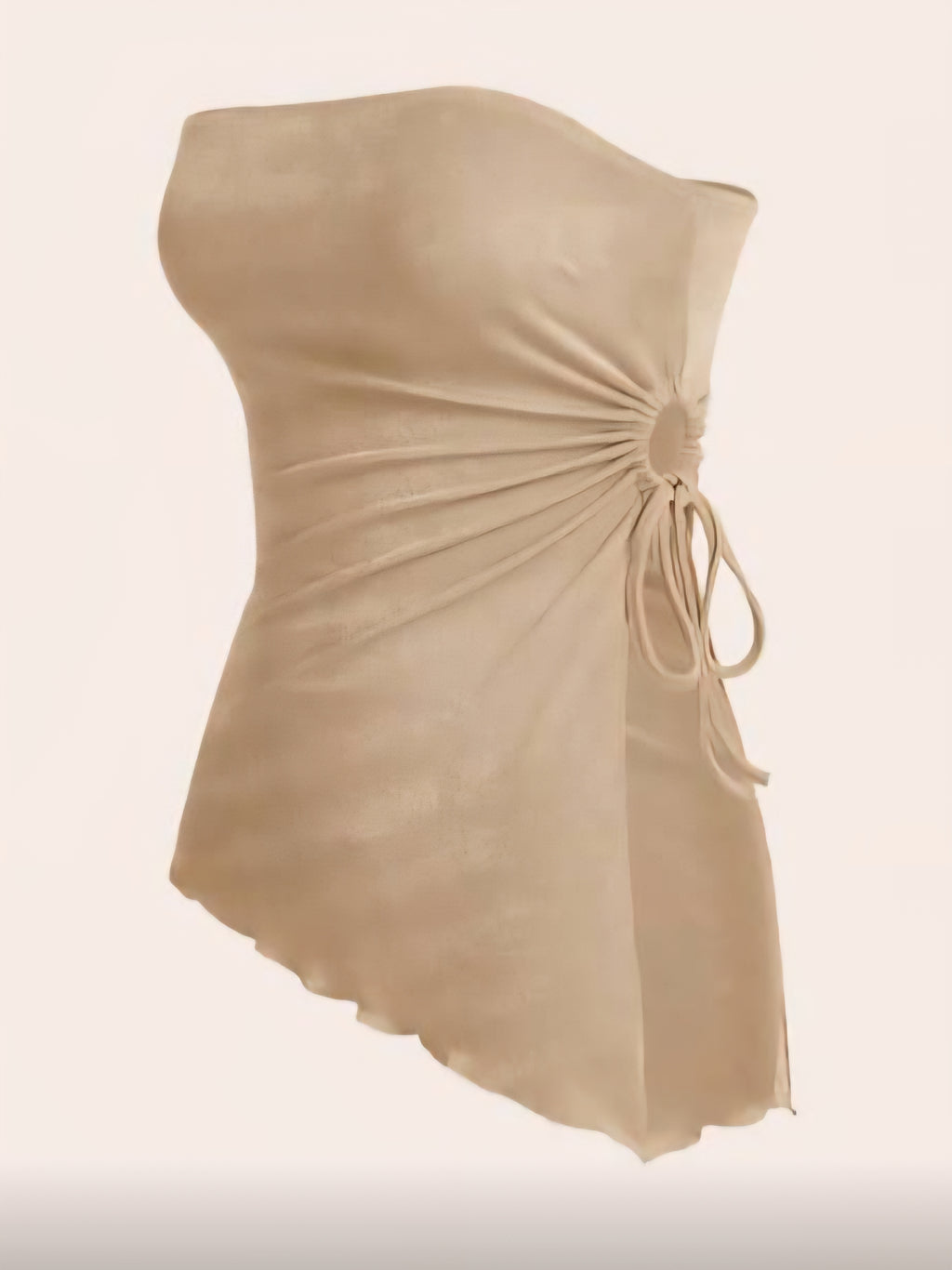 Beige Strapless Top Cod.T112