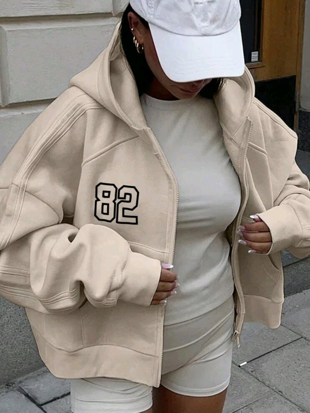 Beige Hoodie