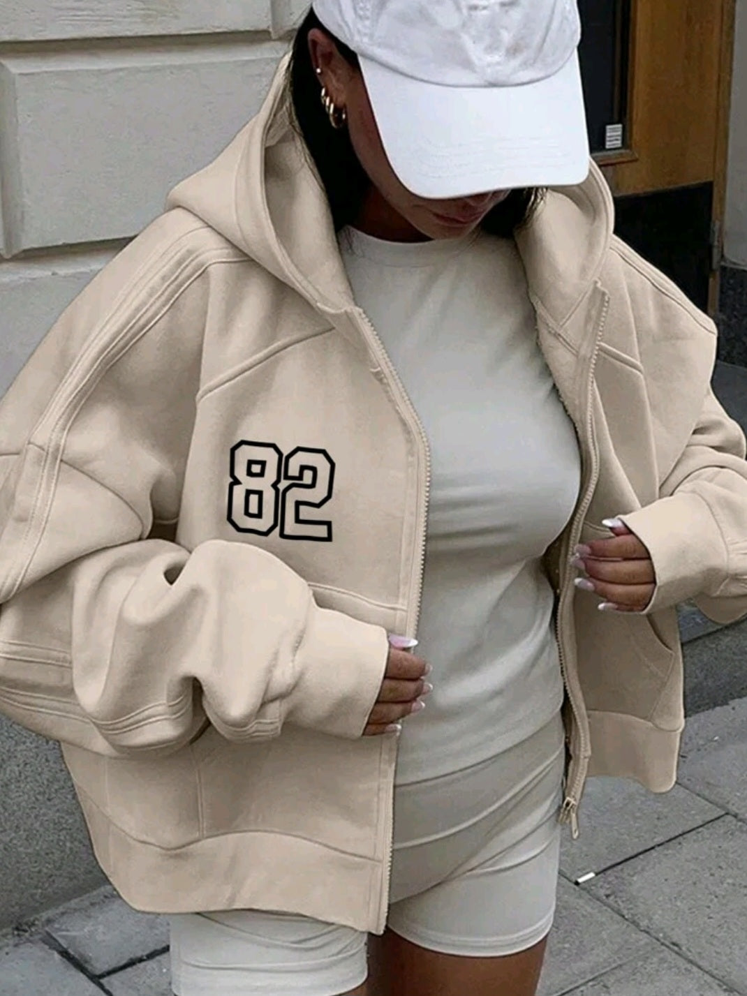 Beige Hoodie