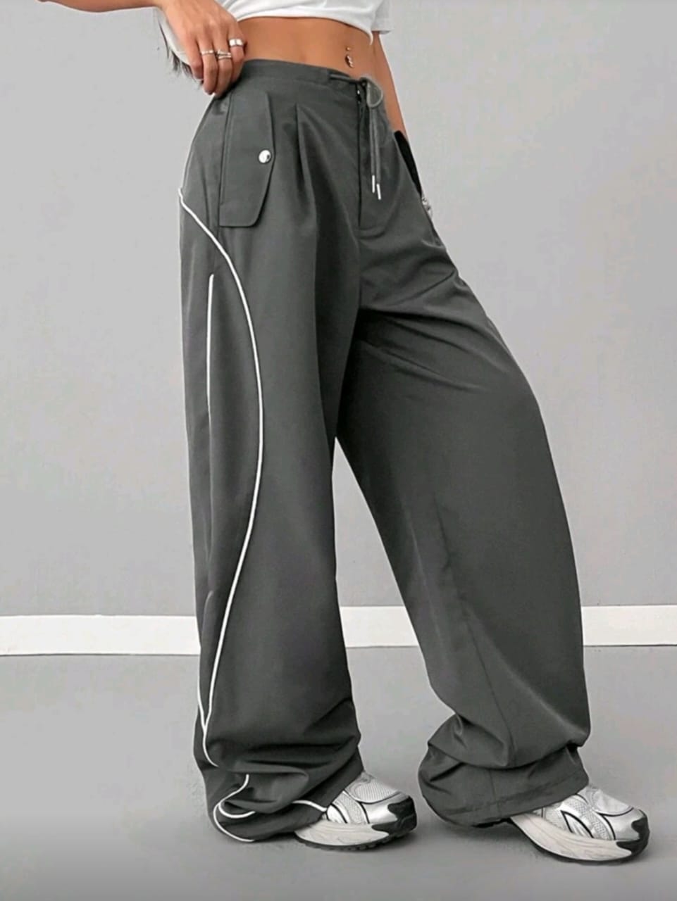 Gray Parachute Pant