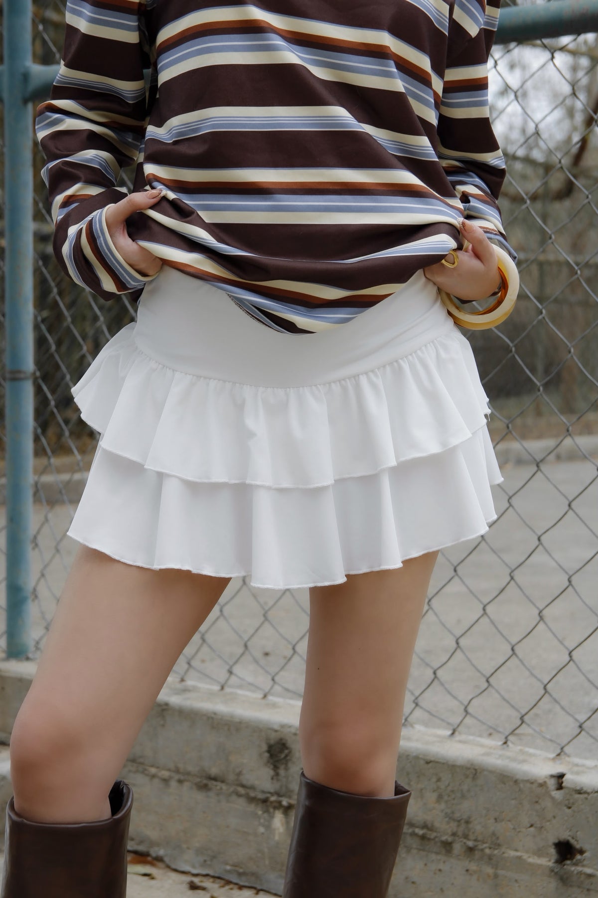 White Mini Skirt Cod.FS36