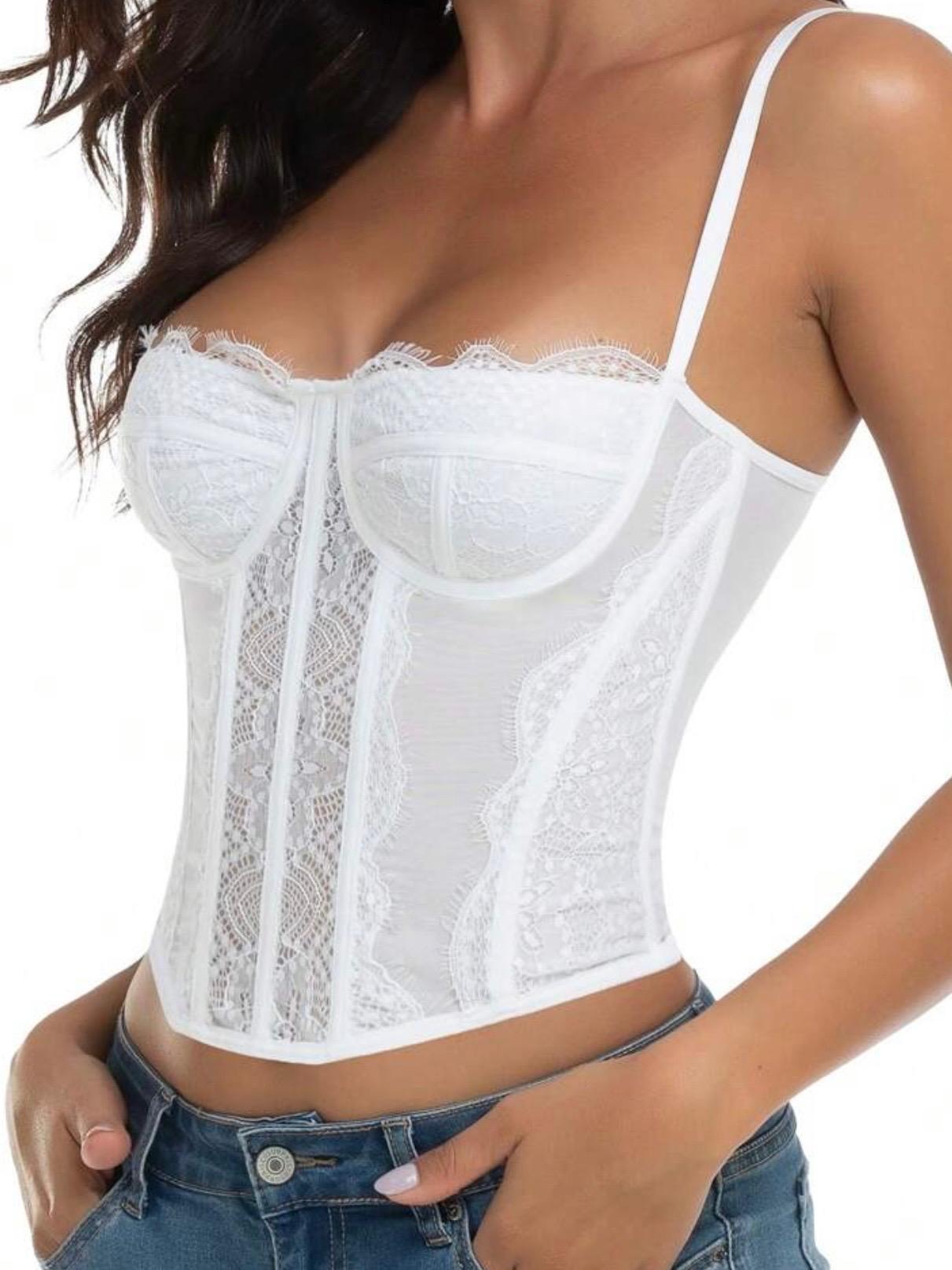 White Corset Top Cod.T137
