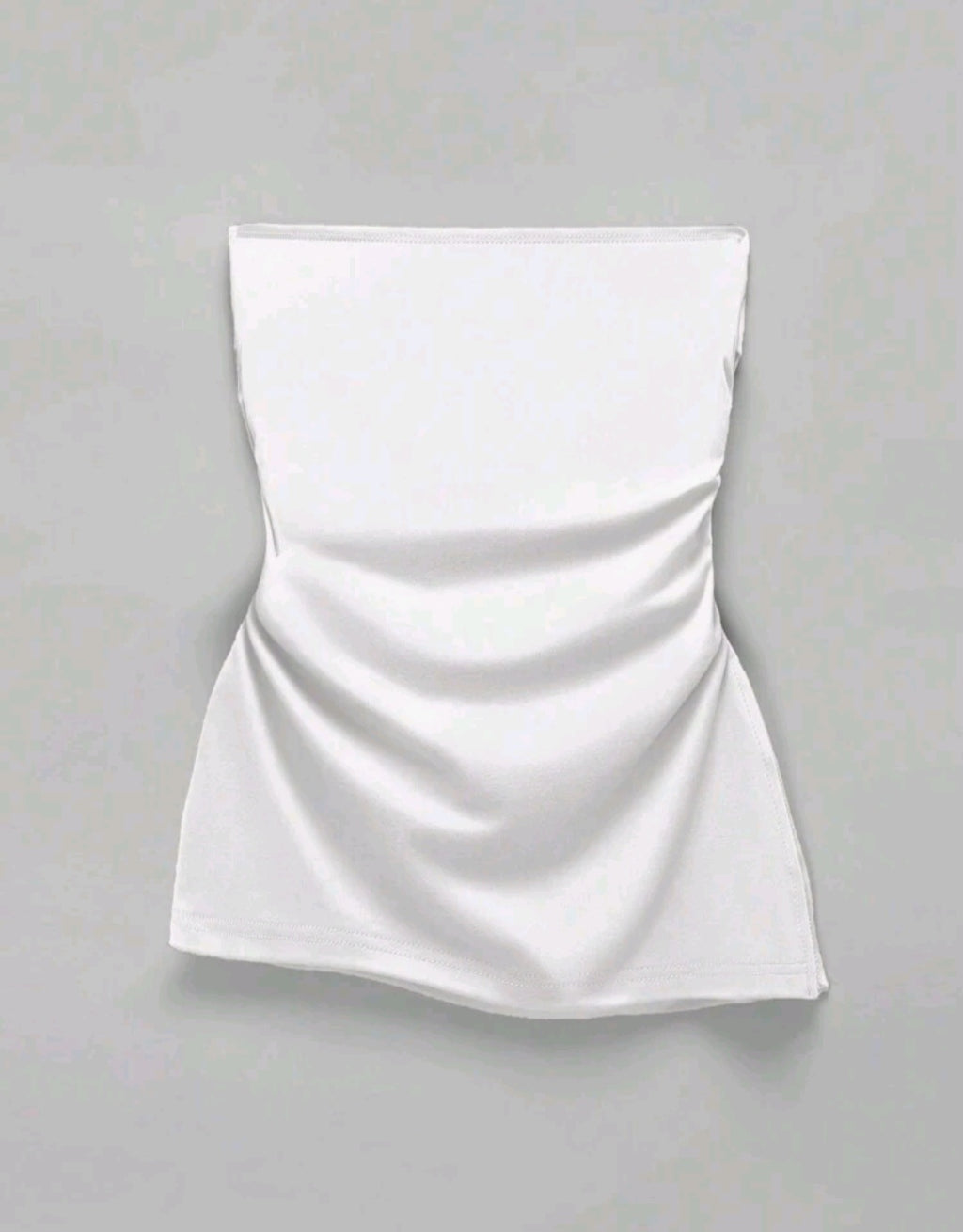 White Strapless Top