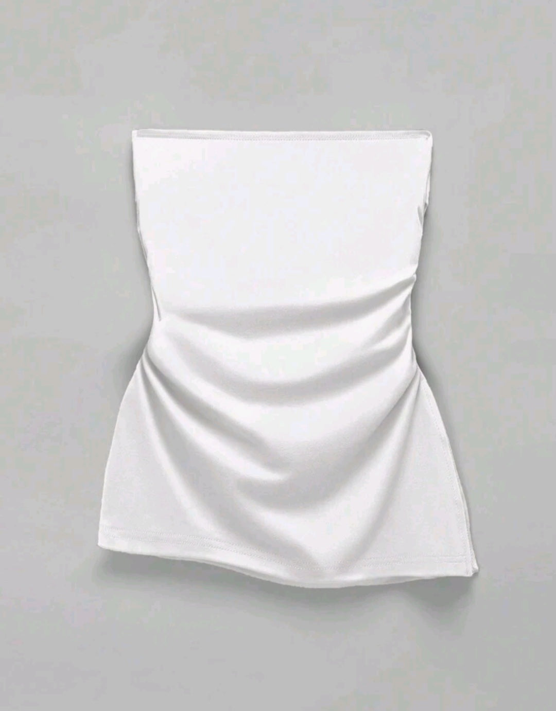 White Strapless Top