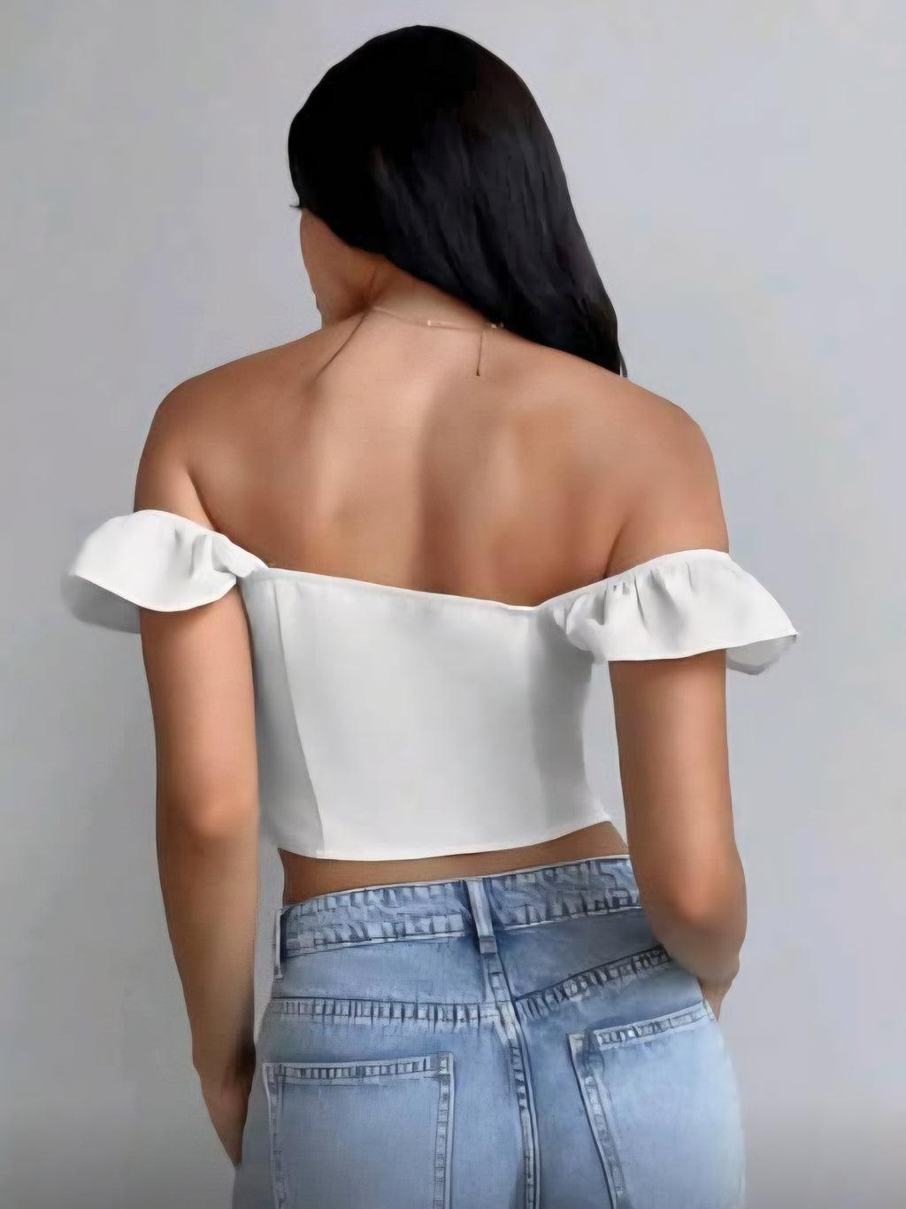 White Off-Shoulder Top Cod.T100