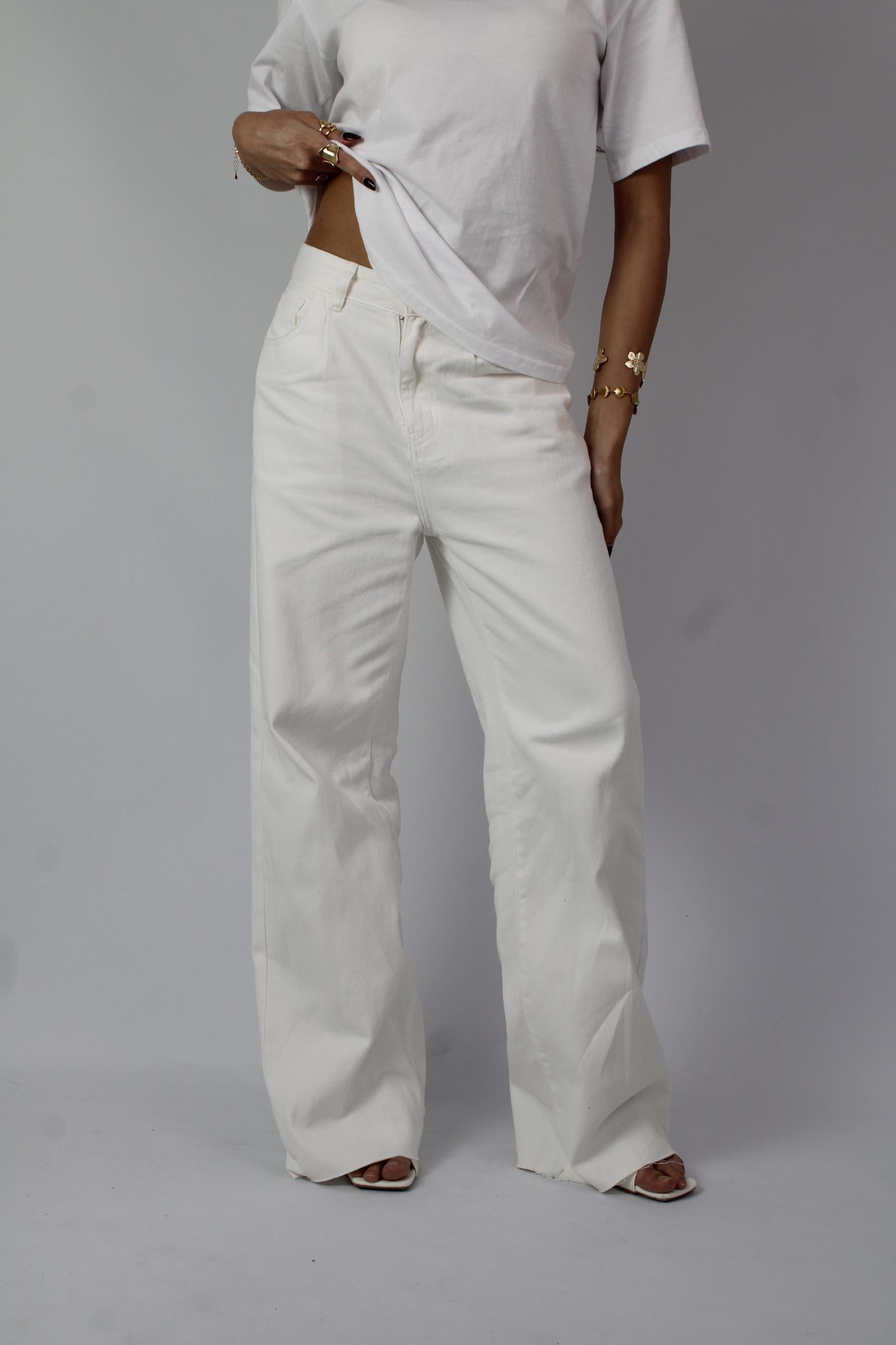 White Wideleg Jean Cod.J31